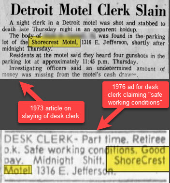 Rivertown Inn & Suites (Carillon Motel) - 1973 Vs 1976 Ad